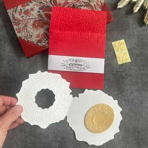 Xmasカードセット　見開きエンボス