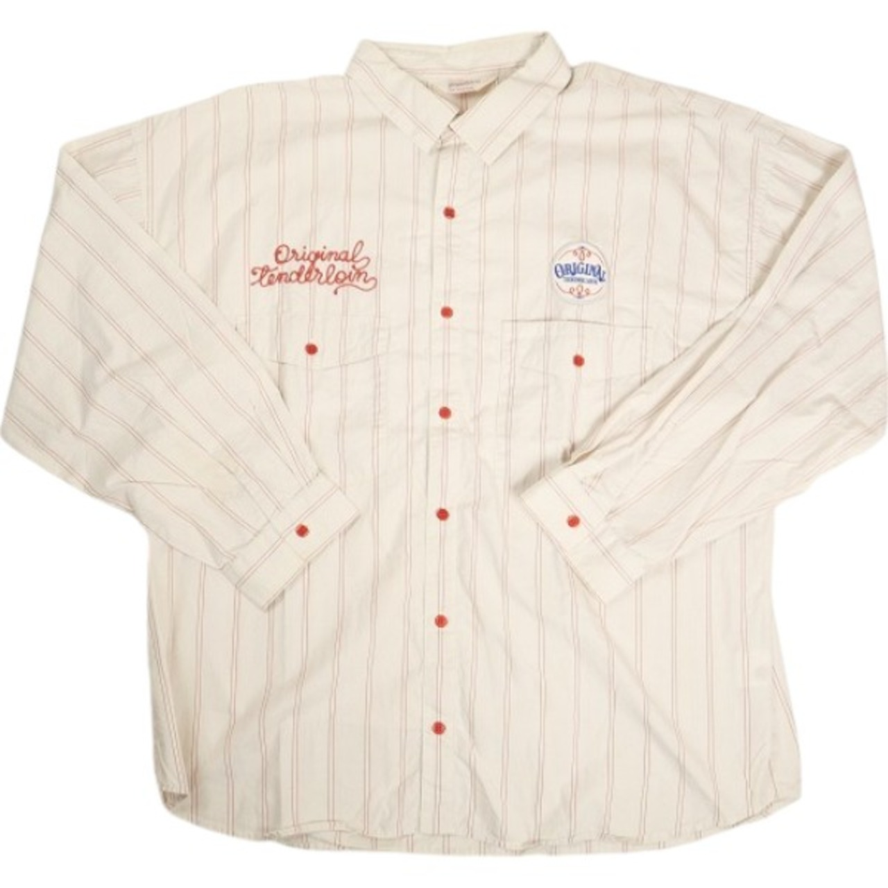 Size【L】 TENDERLOIN テンダーロイン STRIPE WORK SHT NATURAL 長袖 