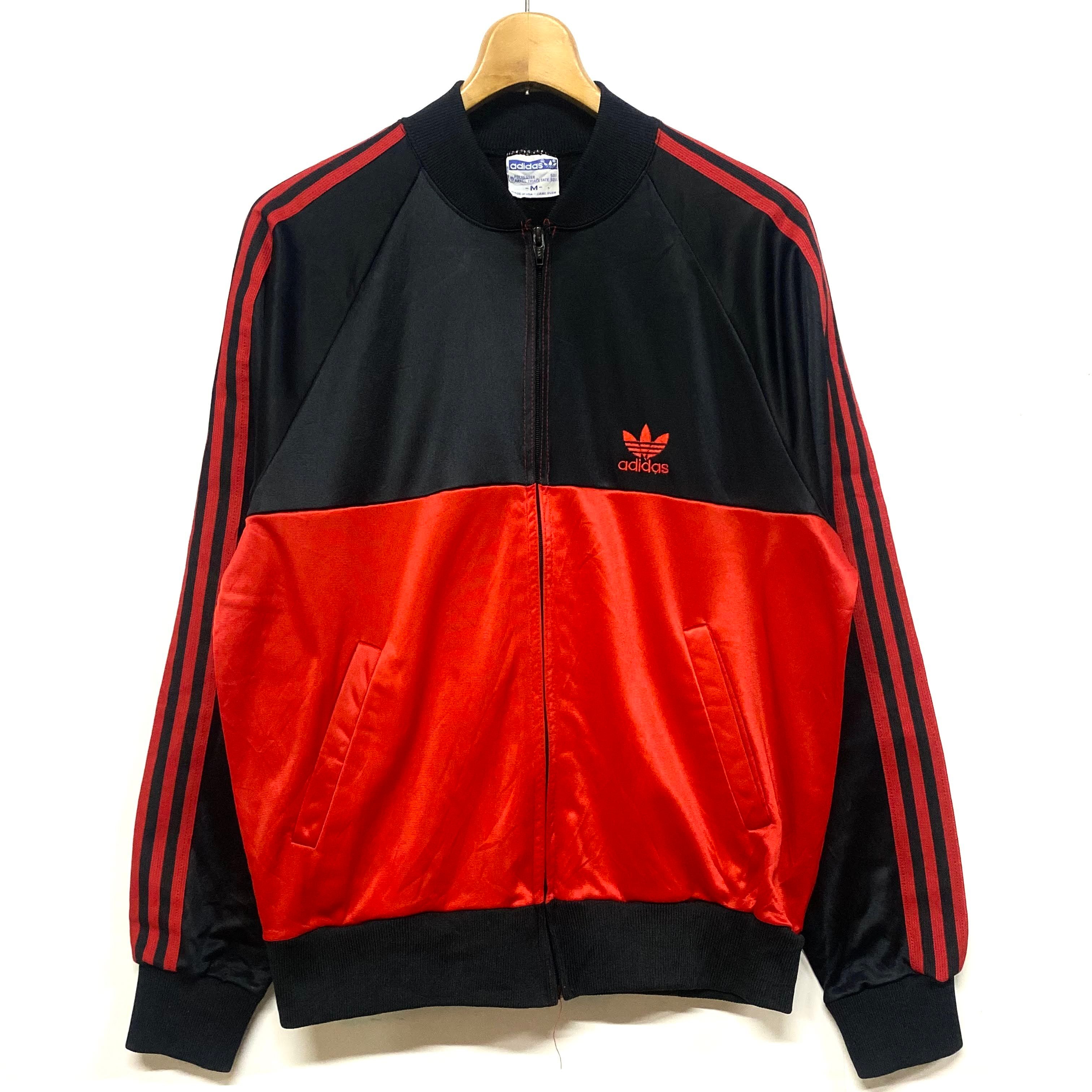 80年代 USA製 adidas アディダス ジャージ トラックジャケット　メンズＭ ヴィンテージ  【ジャージ・トラックジャケット】【AL2109】【FM1023】【SA2204】 | cave 古着屋【公式】古着通販サイト