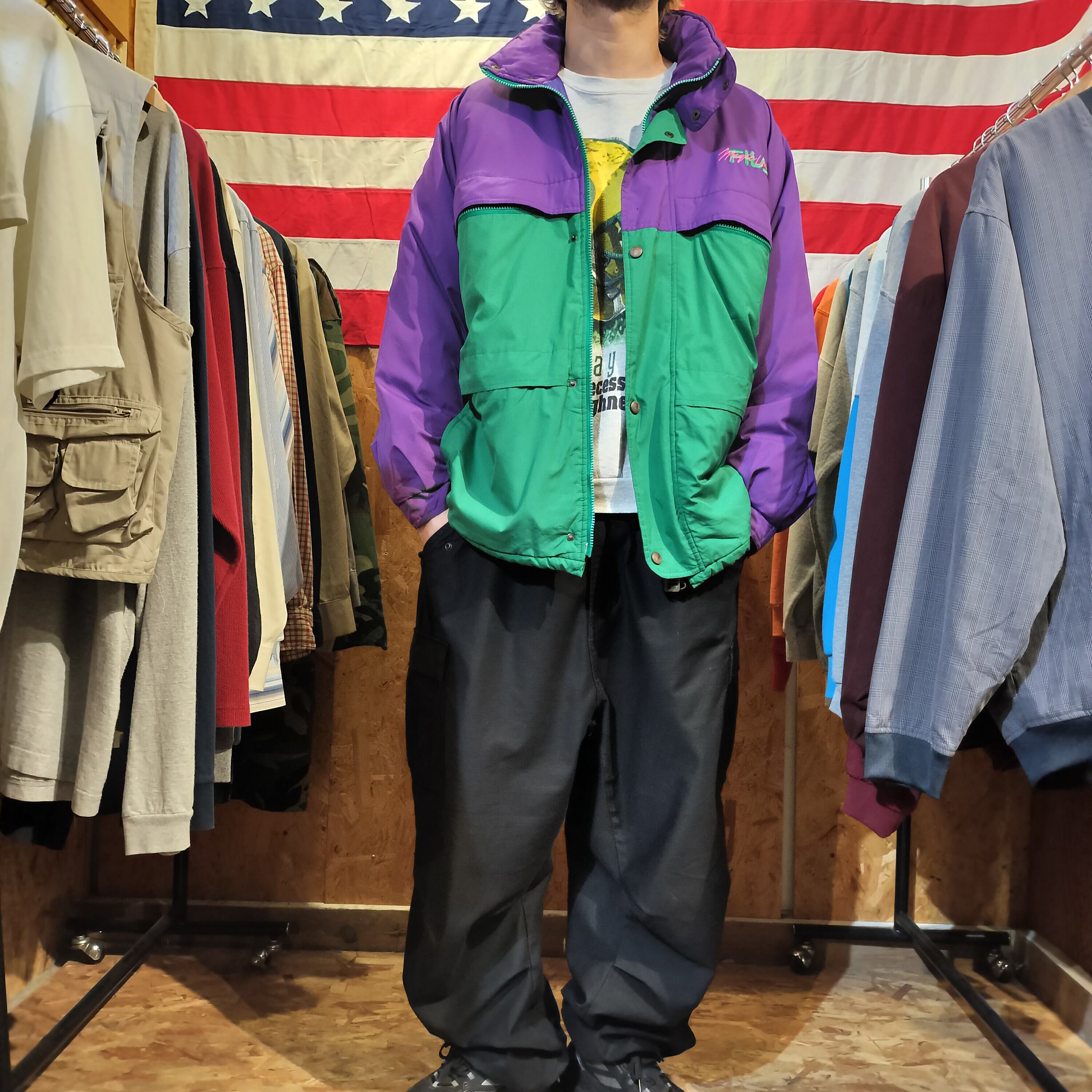 Used ジャケット◆80s FILA MAGIC LINE 中綿ジャケット◆古着 ヴィンテージ レトロ