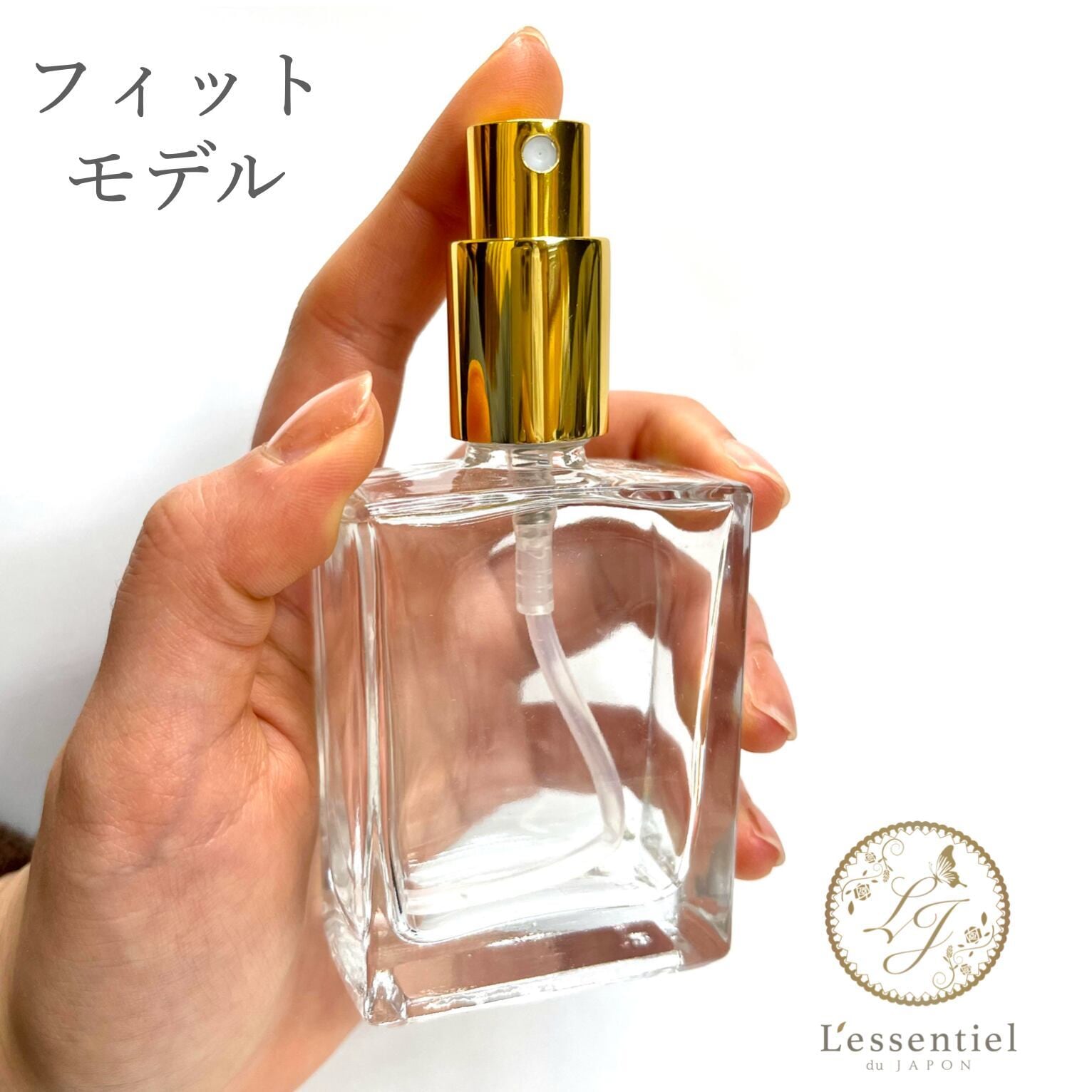 中国製ガラス製装飾セット（香水瓶、筆、飾り物）