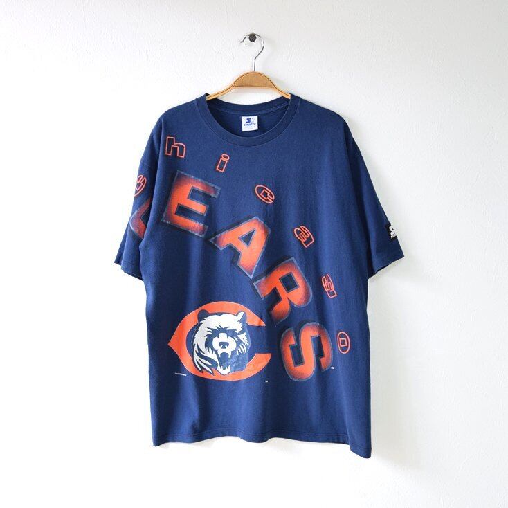 90'S CHICAGO BEARS シカゴベアーズ USA製 ビッグプリント NFL STARTER ...