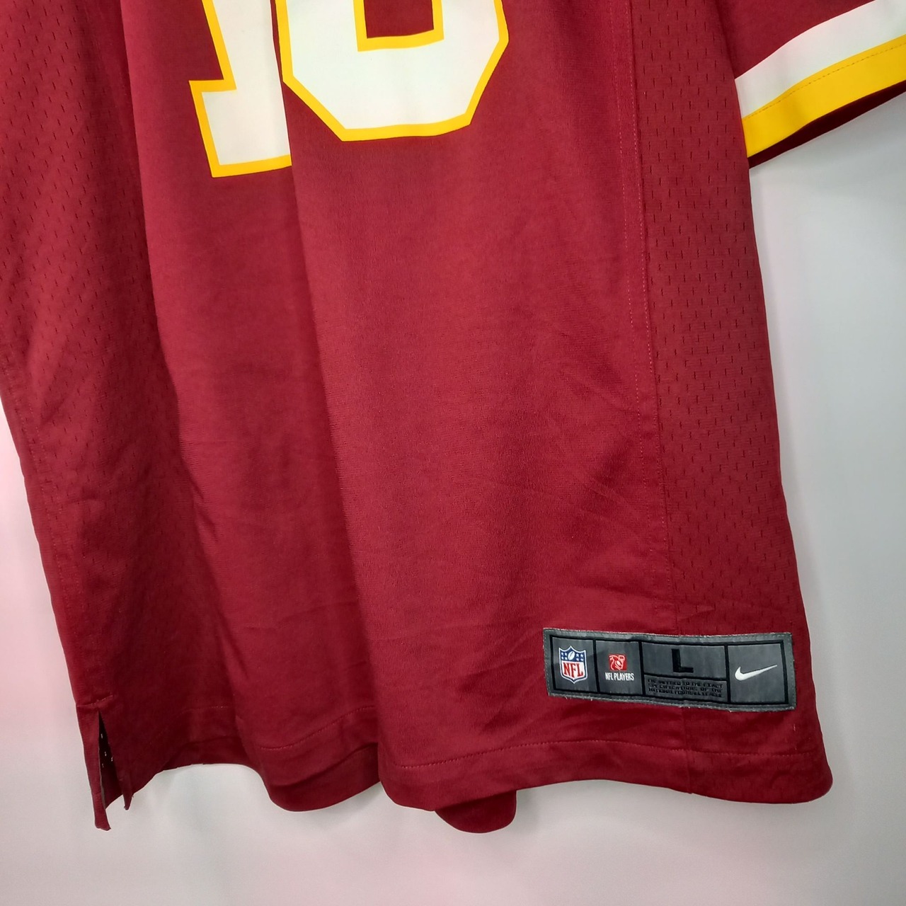 ナイキ　NFL　Vネック　ゲームTシャツ　オーバーサイズ　ワインレッド　L