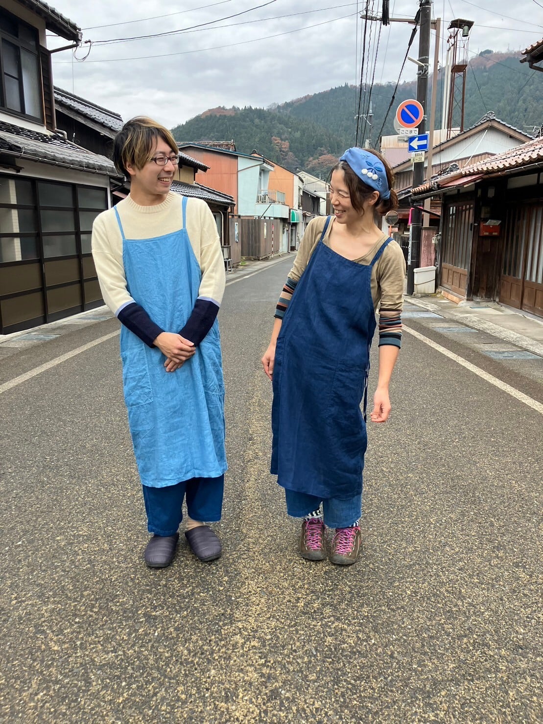 藍染 リネンエプロン | 藍染工房ちずぶるー / Japanese Indigo 藍染 リネンエプロン | 藍染工房ちずぶるー / Japanese Indigo
