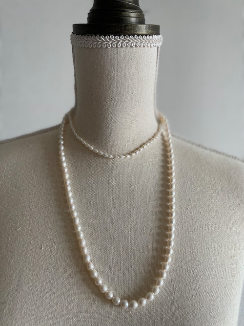 long mixpearl necklace A