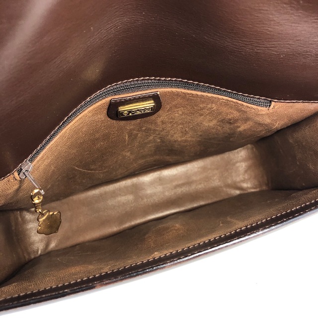 GUCCI グッチ シェリーライン  レザー クロスボディ ショルダーバッグ ブラウン vintage ヴィンテージ オールド nfbfaz