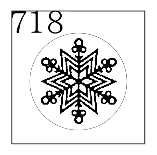《オーダー品》【シーリングスタンプ／封蝋印】「718／雪の結晶」Snow・スノー・冬