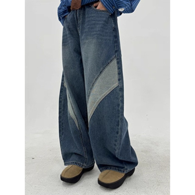 curve cut wide denim　カーブカットワイドデニム　J1611