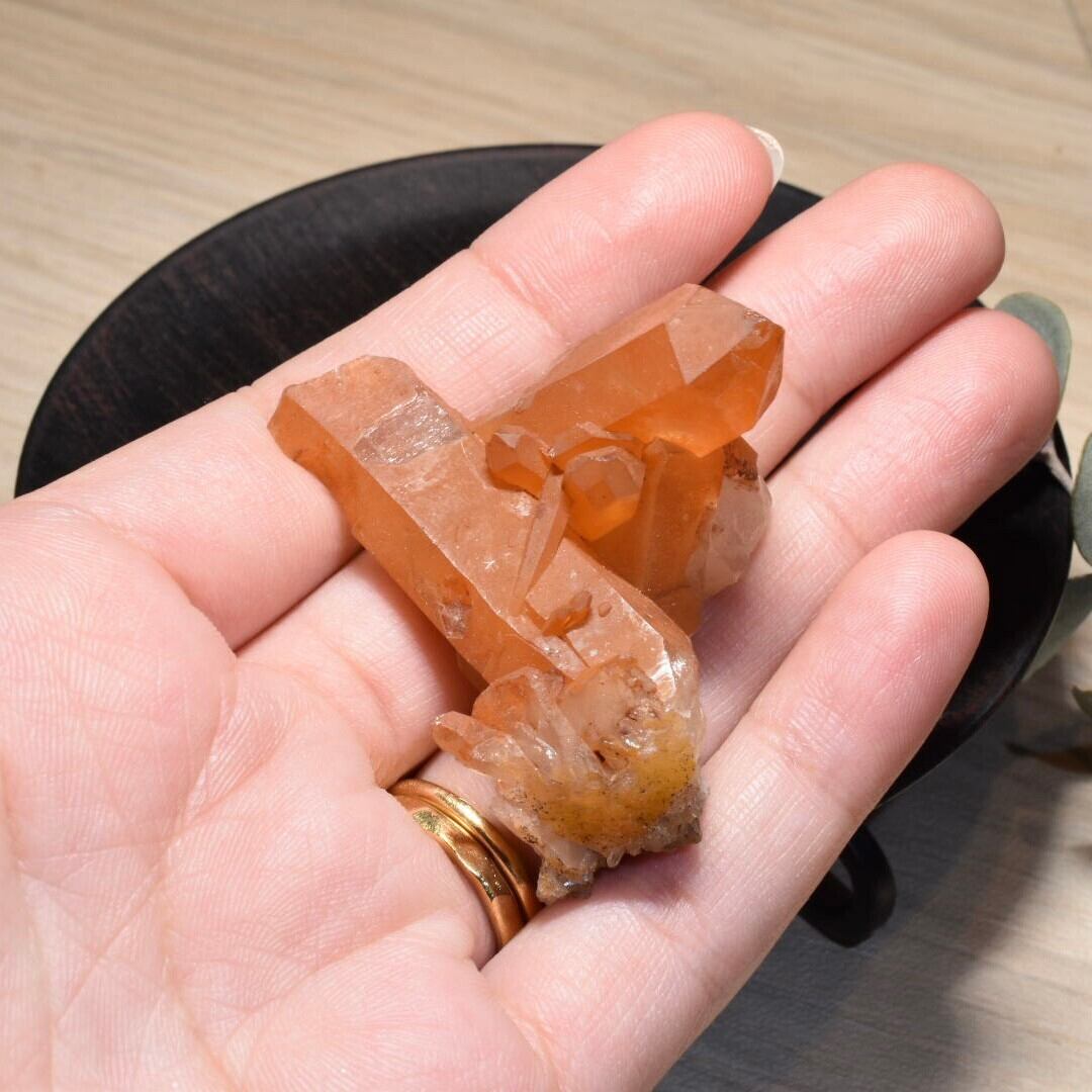 【ブラジル/ミナスジェライス産】タンジェリンクォーツクラスター タンジェリンクォーツ クラスター みかん水晶 ブラジル・ミナス