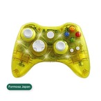 Formosa Japan Xbox 360 USB 無線 ワイヤレス ゲームコントローラー Xbox360 Windows 対応 透明黄