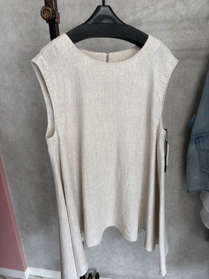 【ROBE】フレンチリネン　ノースリーブトップス　621403