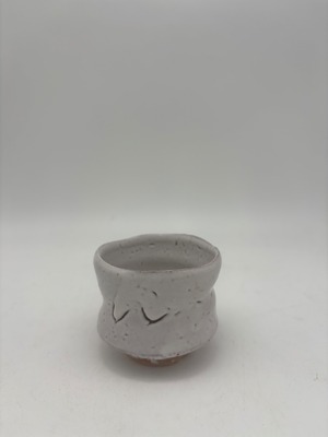 船崎透　ぐい呑　白釉