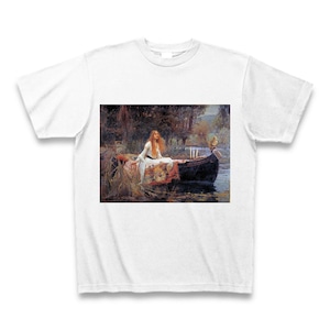 シャロットの女（ジョン・ウィリアム・ウォーターハウス）：厳選名画Tシャツコレクション（ホワイト・絵画Mサイズ）・世界の美術作品名画グッズ【安心の送料込・税込】