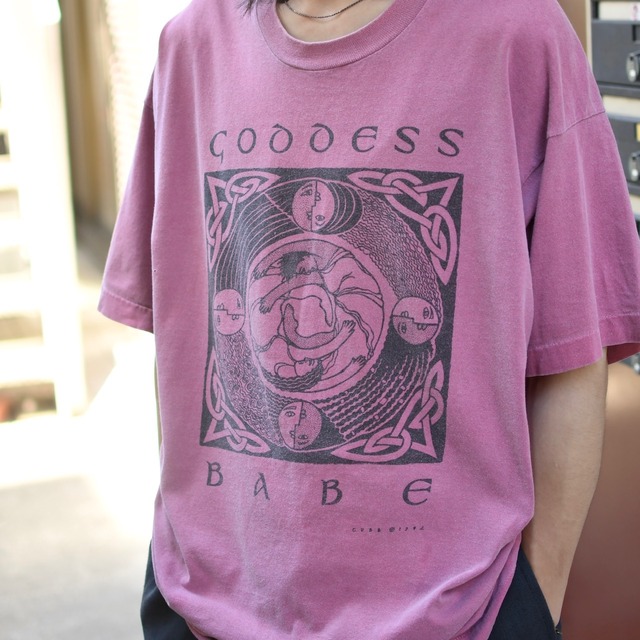 90's GODDESS fade print tee