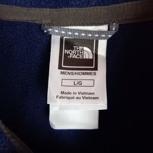 ノースフェイス　フリース　ジャケット　同色ロゴ刺繍　ネイビー　L/G