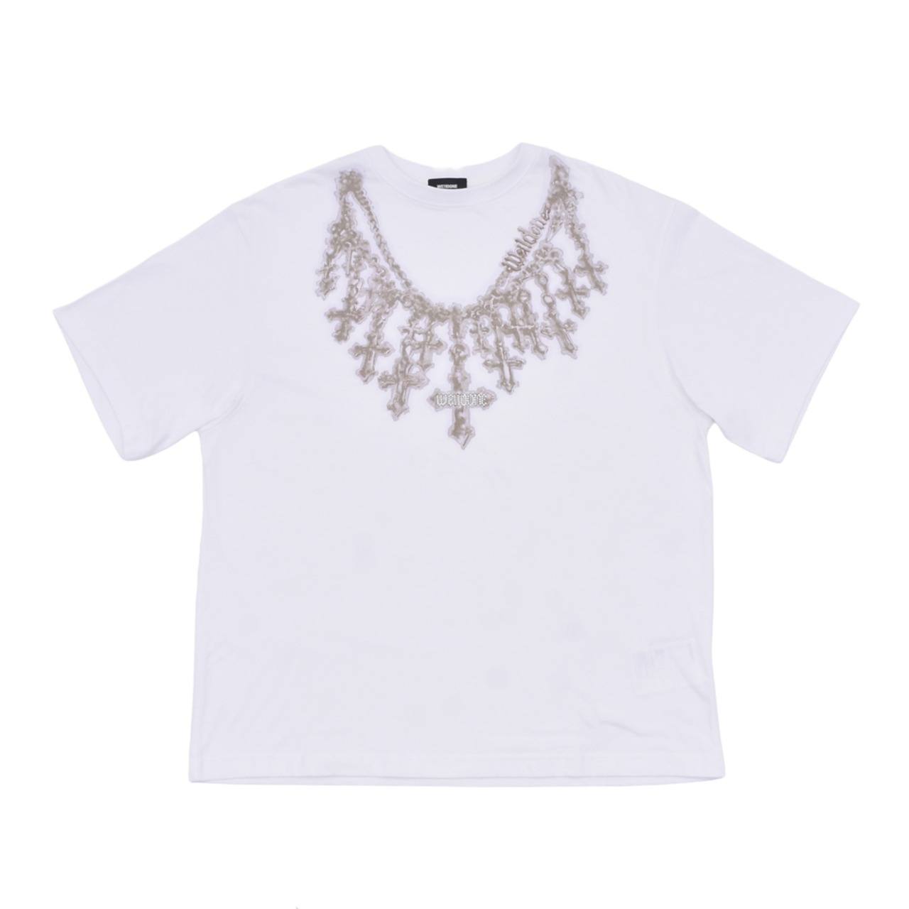 【WE11DONE】BLACK CROSS NECKLACE T-SHIRT - 1