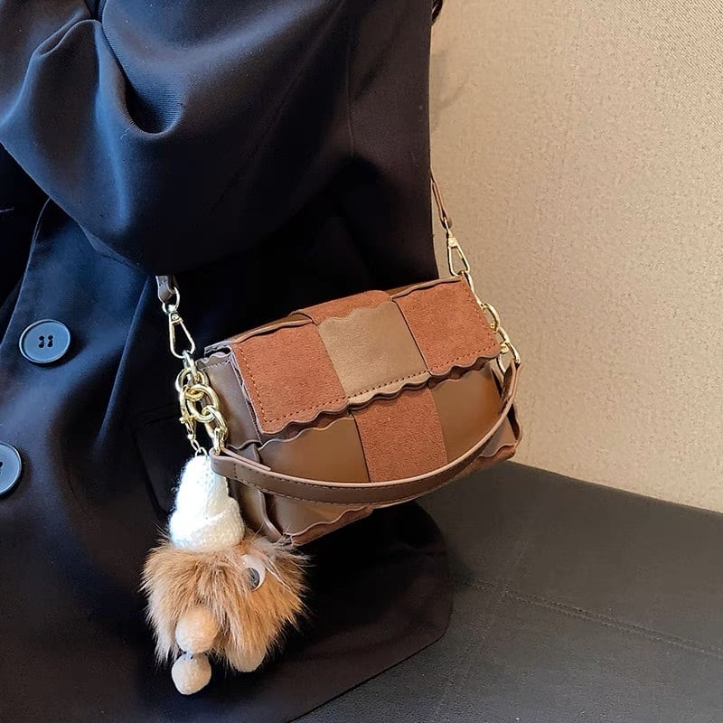 キーホルダー付き レトロショルダーバッグ G104CBA0033 | liberal