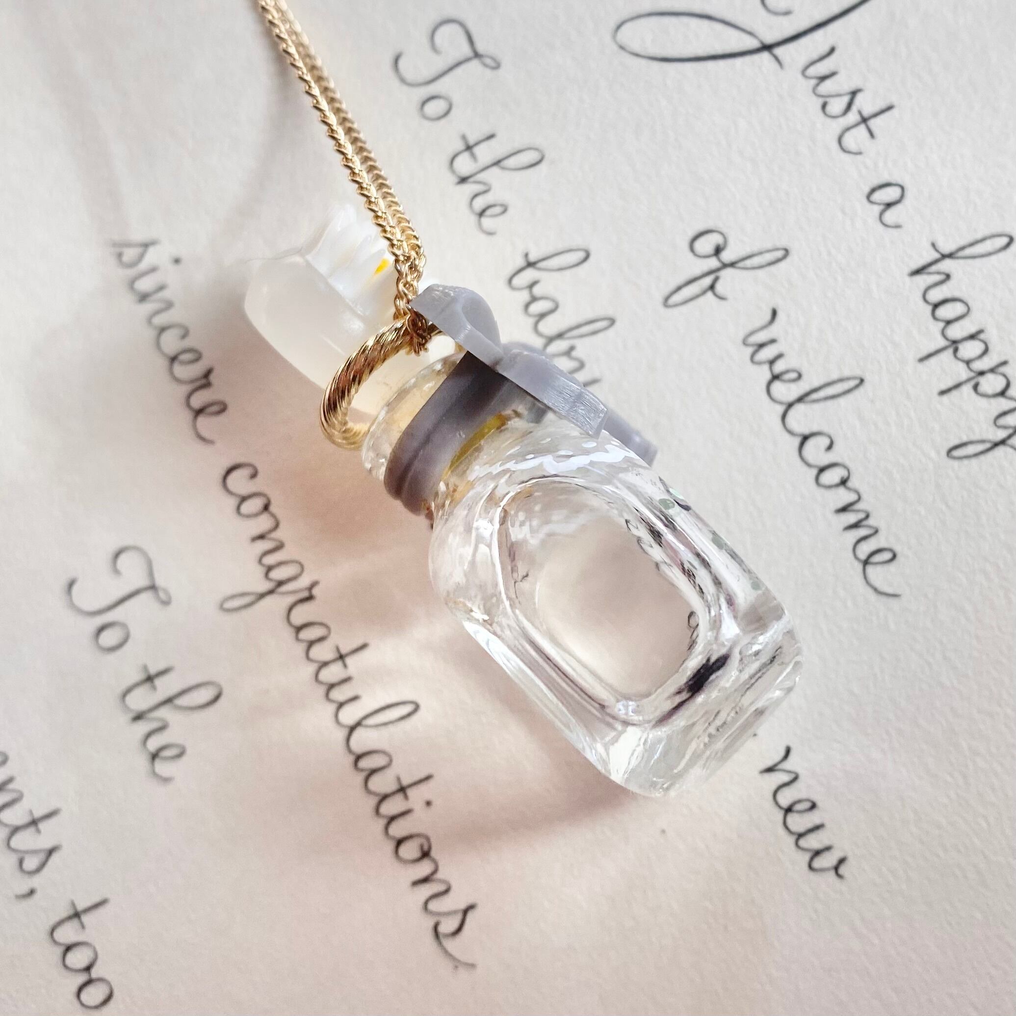 (リトルレディデージー)Hand painted perfume neckless ペイント香水瓶ネックレス