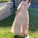 シャーリングシフォンティアードワンピース ・78383