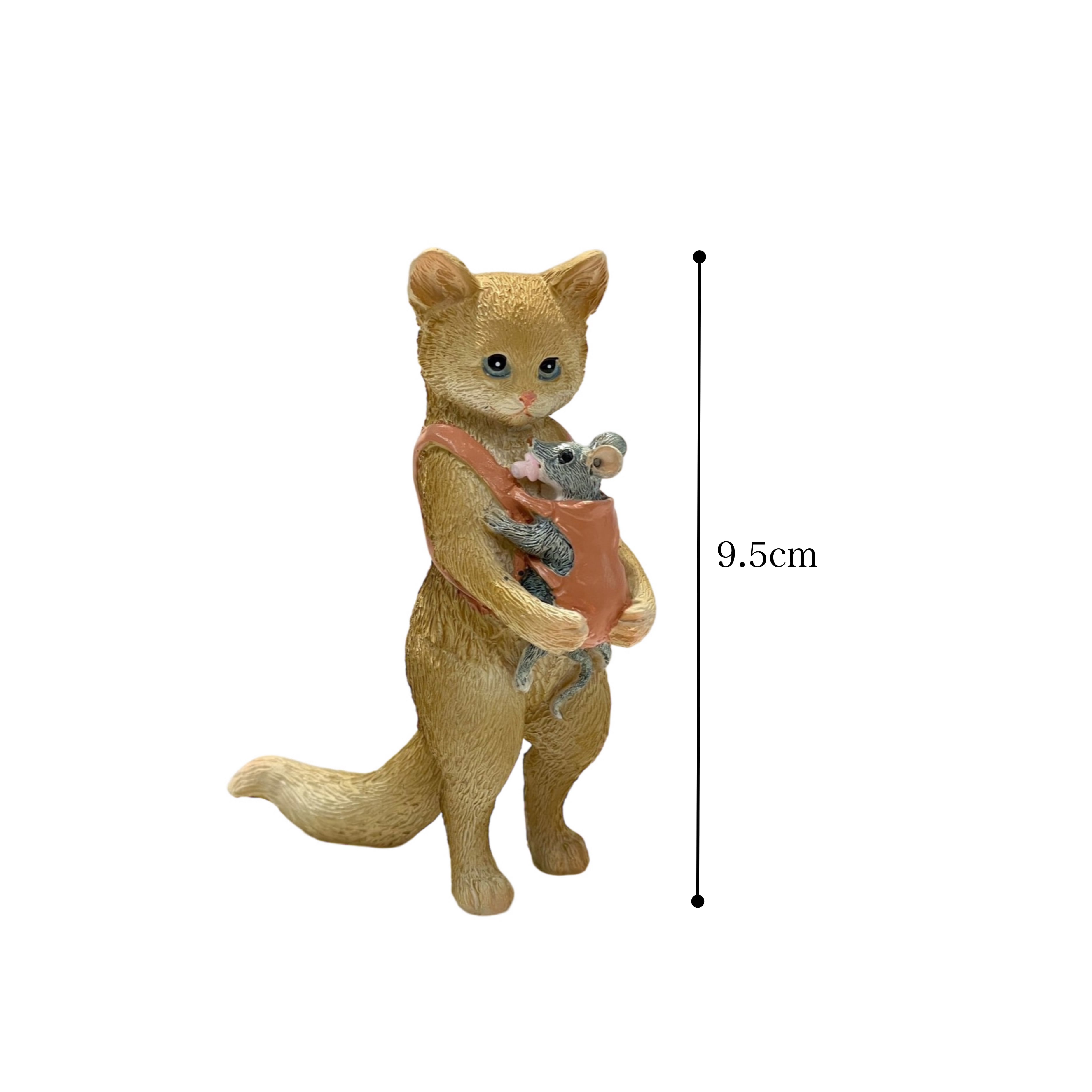 ミニチュアアニマル ev13272a ミニ 樹脂 猫 ねずみ 抱っこ 小さな動物
