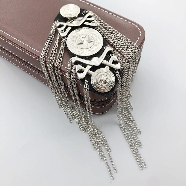 ミリタリーロリータ｜紋章メダルと交差剣が連なる 重厚チェーンタッセル2個セット 肩章 2カラー｜SEASONZ