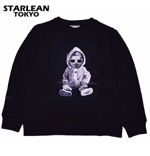 STARLEAN TOKYO スターリアン 東京 スウェット トレーナー 裏毛 3D スワロフスキー 3D HOODIE SWEAT ブラック SLSW082