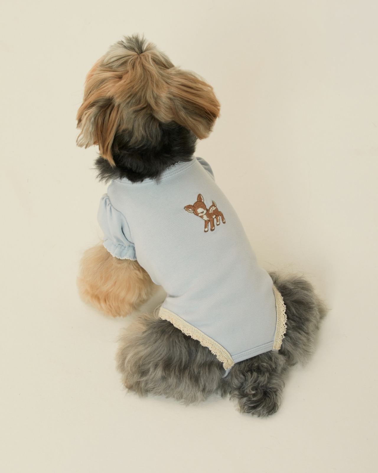 【予約】[ thesallyslaw ] Chloe Puff Romper｜Baby Blue - 4