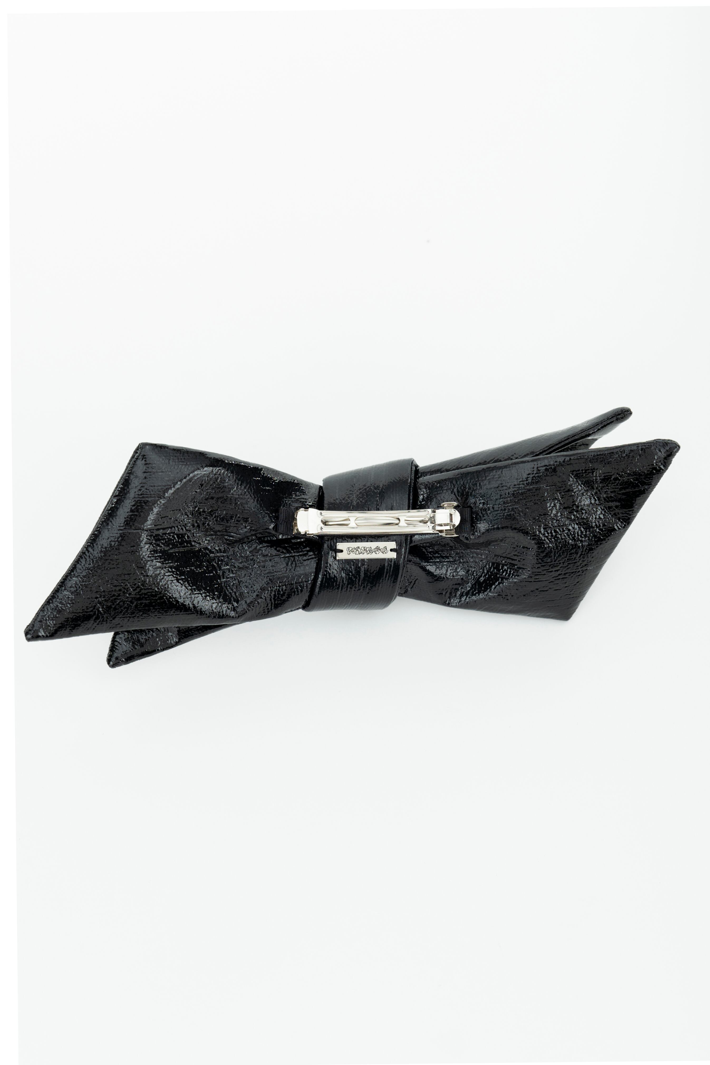 25AW】FETICO フェティコ / FAUX LEATHER BOW HAIR CLIP / ヘア