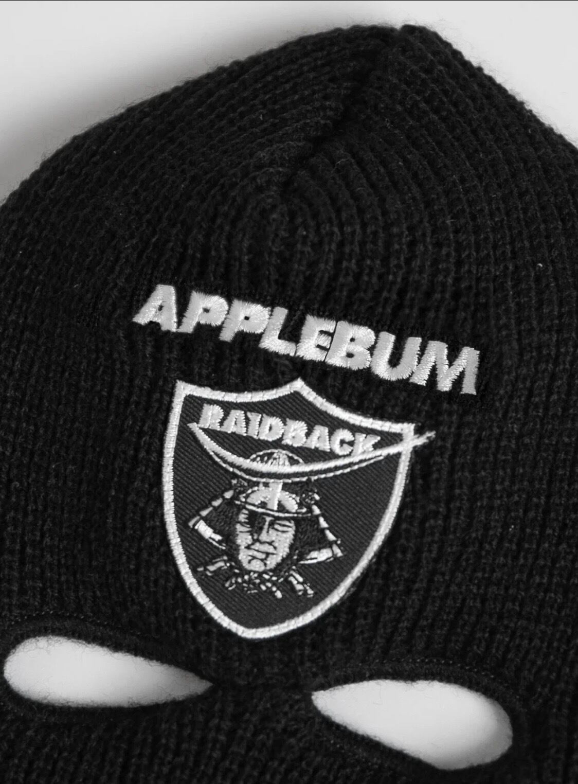 APPLEBUM・\"EMBLEM LOGO\" KNIT CAP APPLEBUM】アップルバム “EMBLEM LOGO” BALACLAVA ニットキャップ