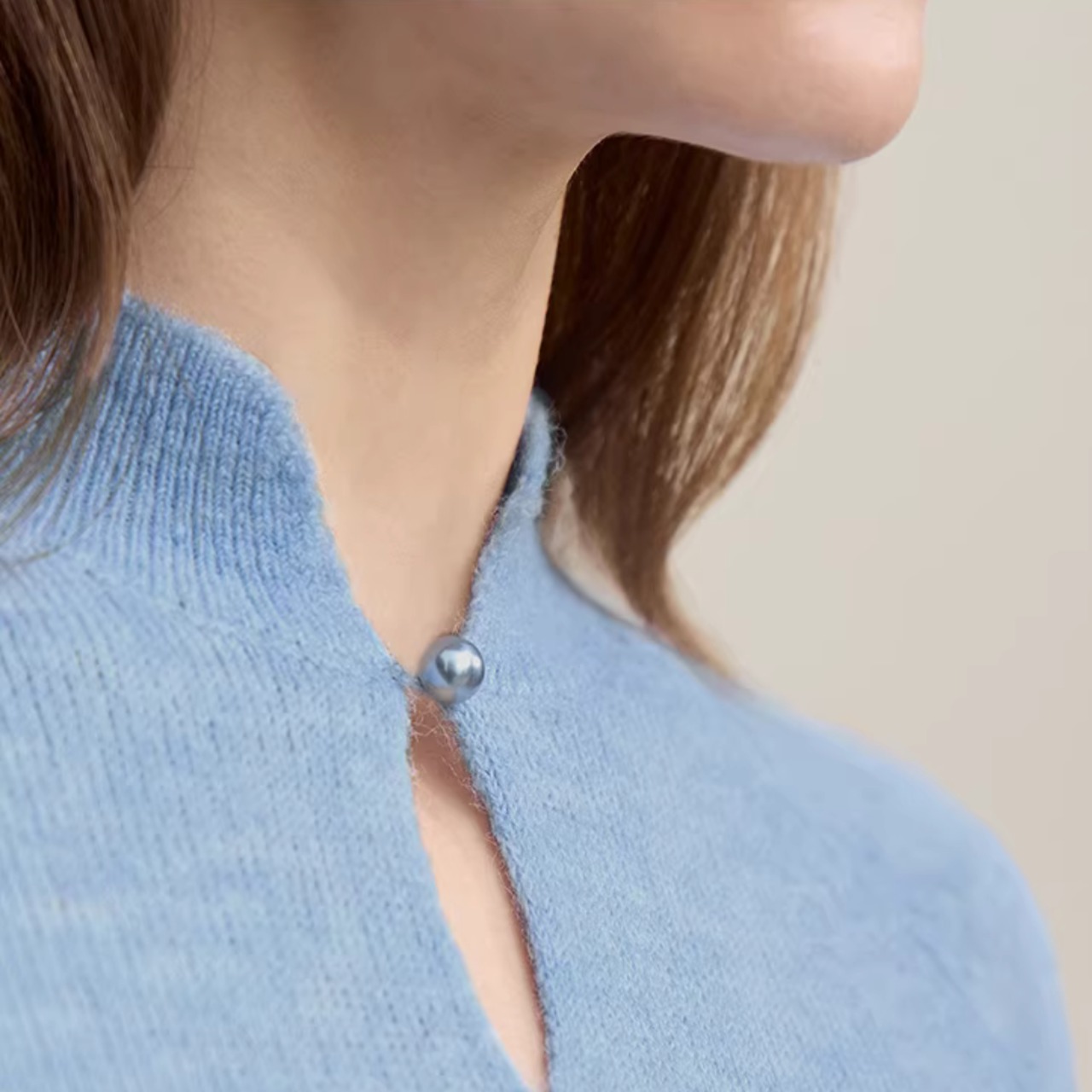 キーホールネック  ニットプルオーバー 00097・画像3