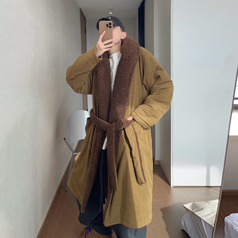 dannyandzeeコーデュロイ裏起毛ロングコート | mblueshop