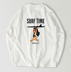 2022SURFTIME ロングスリーブTEE(WHITE)