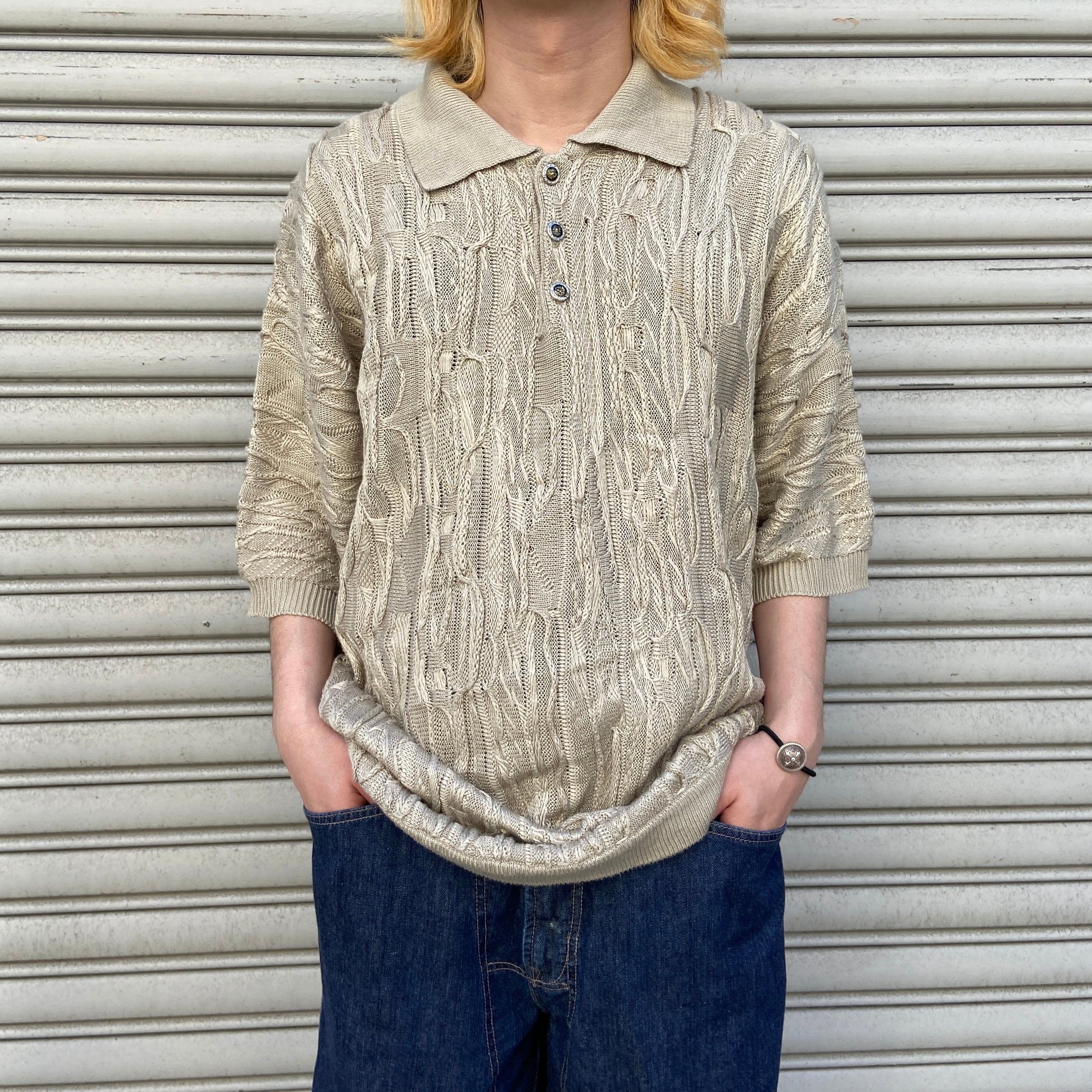Coogi type 3Dニットポロシャツ 90s XXL ビッグサイズ | 古着屋 Uan