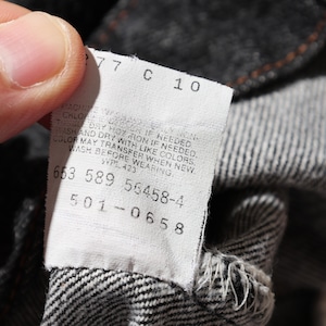 Mint 29×30 Levi’s 501 USA 89年 先染めブラックデニムパンツ リーバイス