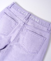 【直営限定デザイン】COOLAロゴペイントカラーデニムパンツ (L/PURPLE)　CQ-46103H