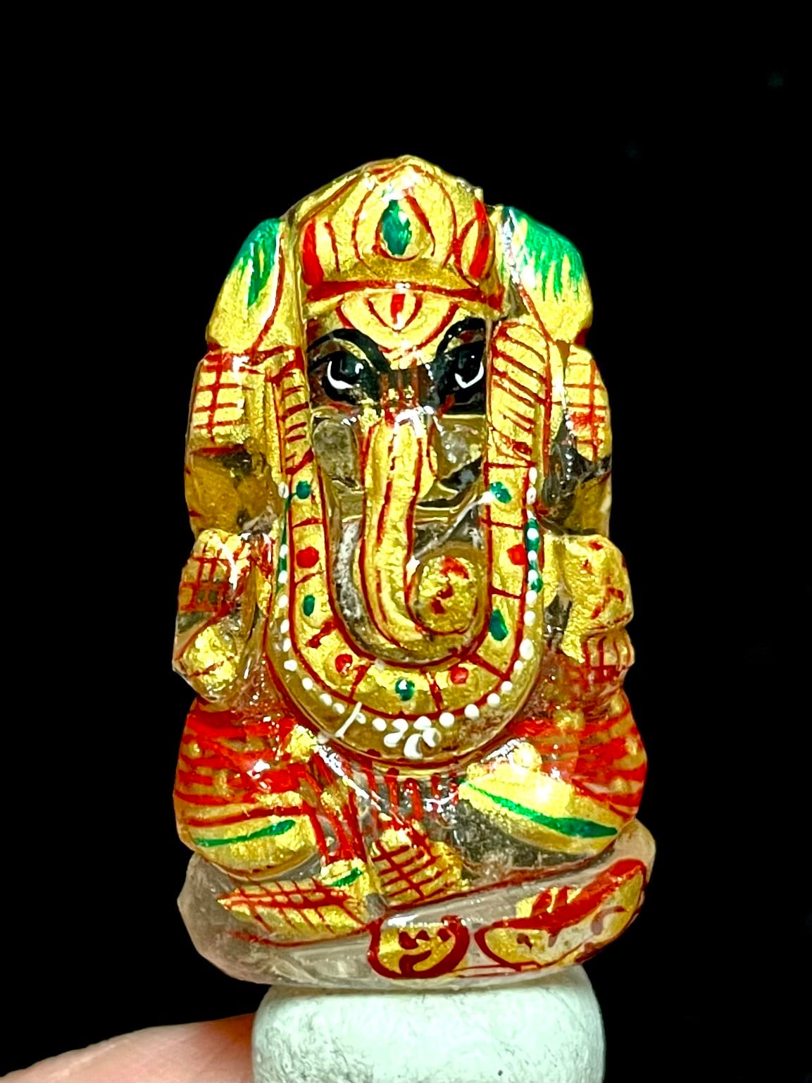 7) ミニ「スーパー・ガネーシャ」マニカラン水晶