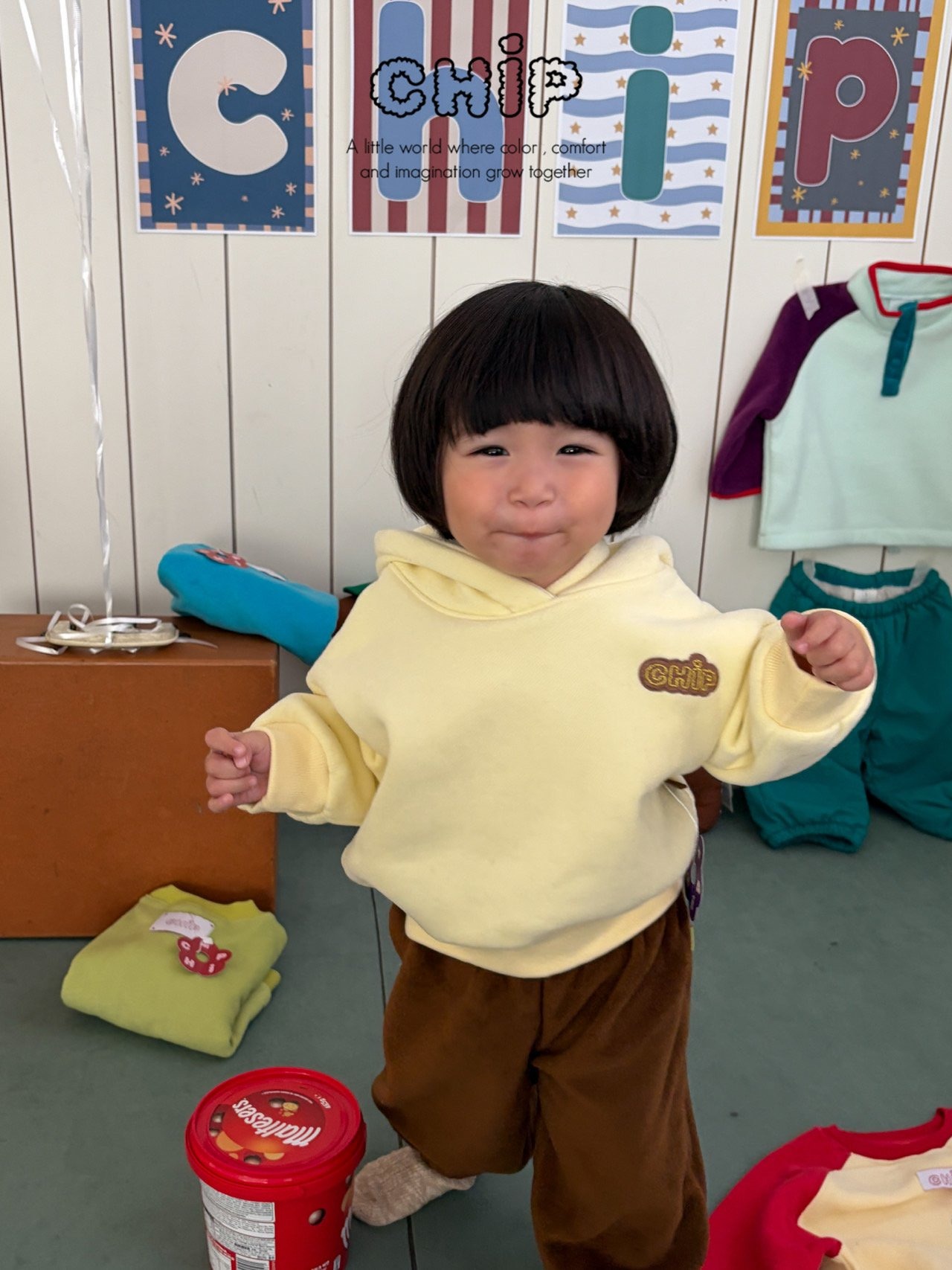 チップ / CHIP / 刺繍フードトレーナー / 韓国子供服 / キッズ / 26winter *1~5*