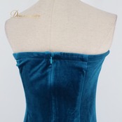 フラダンス 衣装 ワンピース ドレス アレミティ ブルー系 POERAVA BY AREMITI 日本製 ベロア チューブトップ ワンカラー 無地 きれい 上品 高級感 かわいい 華やか 鮮やか ピーコックグリーン ハワイアン アロハ フラ ダンス レッスン