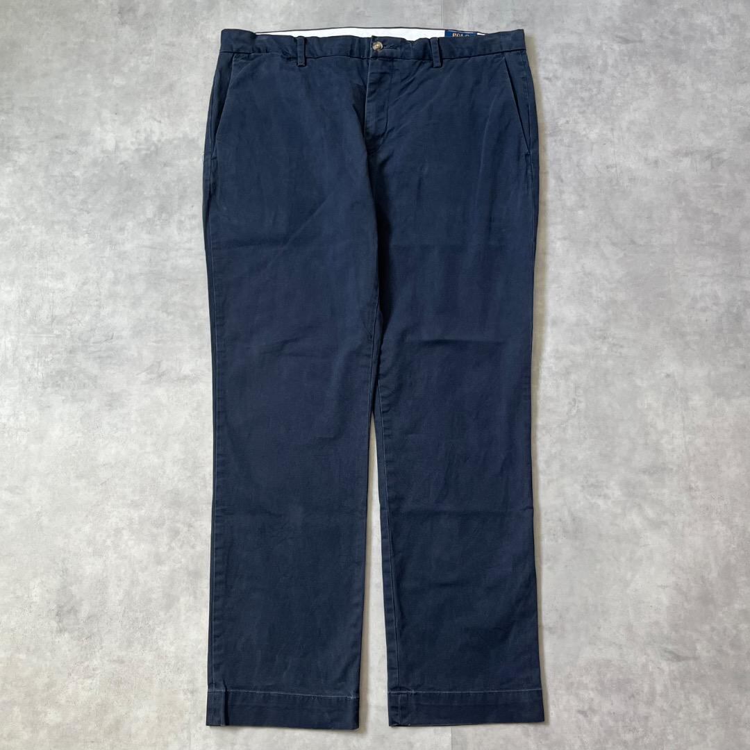 ポロ ラルフローレン W36 ポロチノ チノパン パンツ 古着 紺 16615