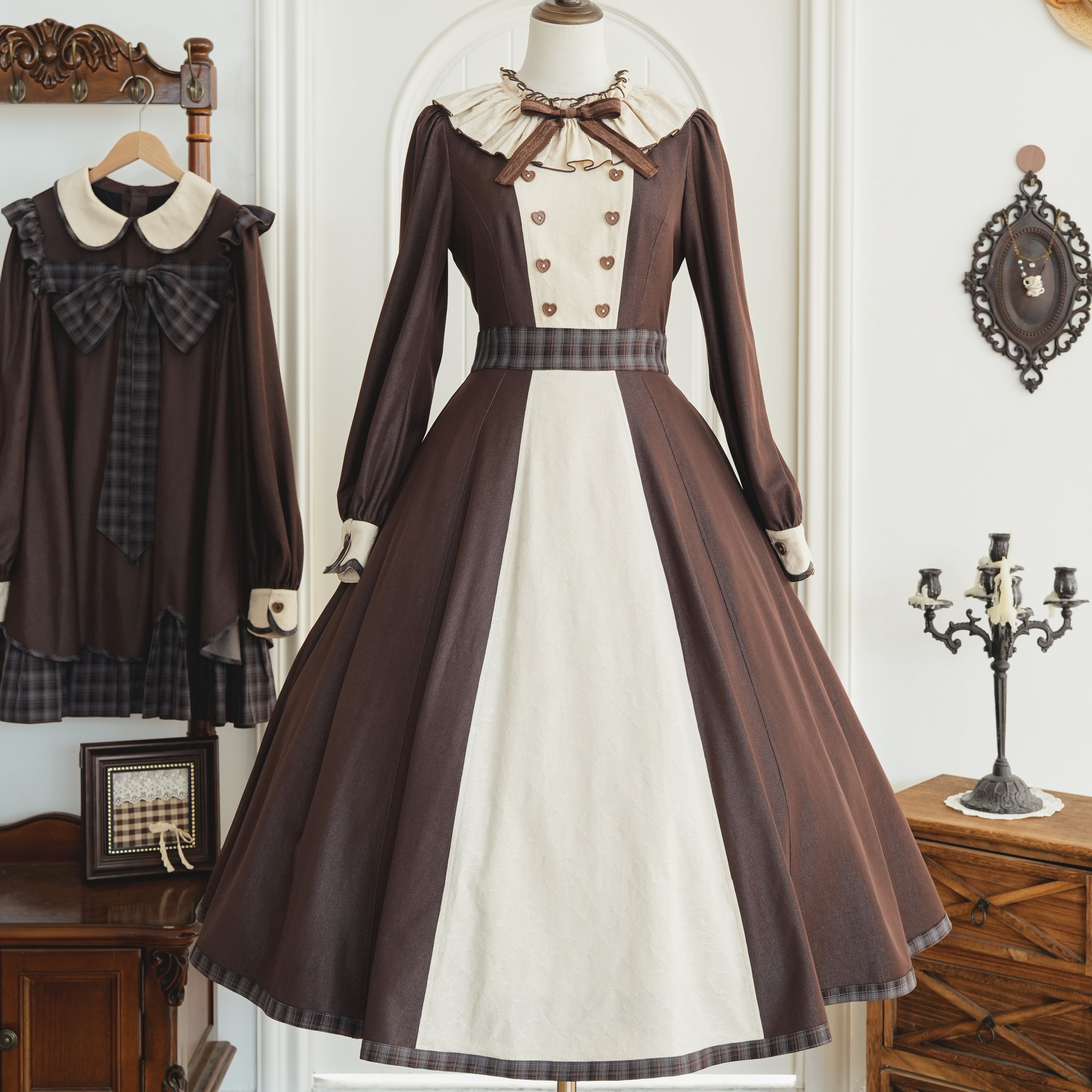 ショコラ・ホリック フリルカラーロングワンピース | HoshibakoWorks