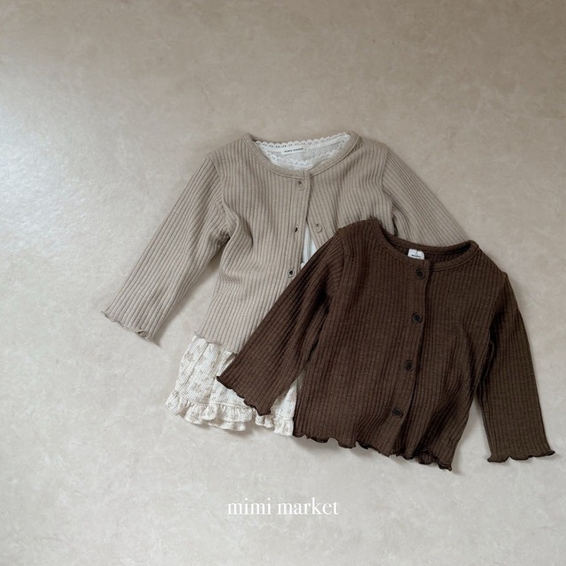 予約⌇mimi market / Liz rib cardigan