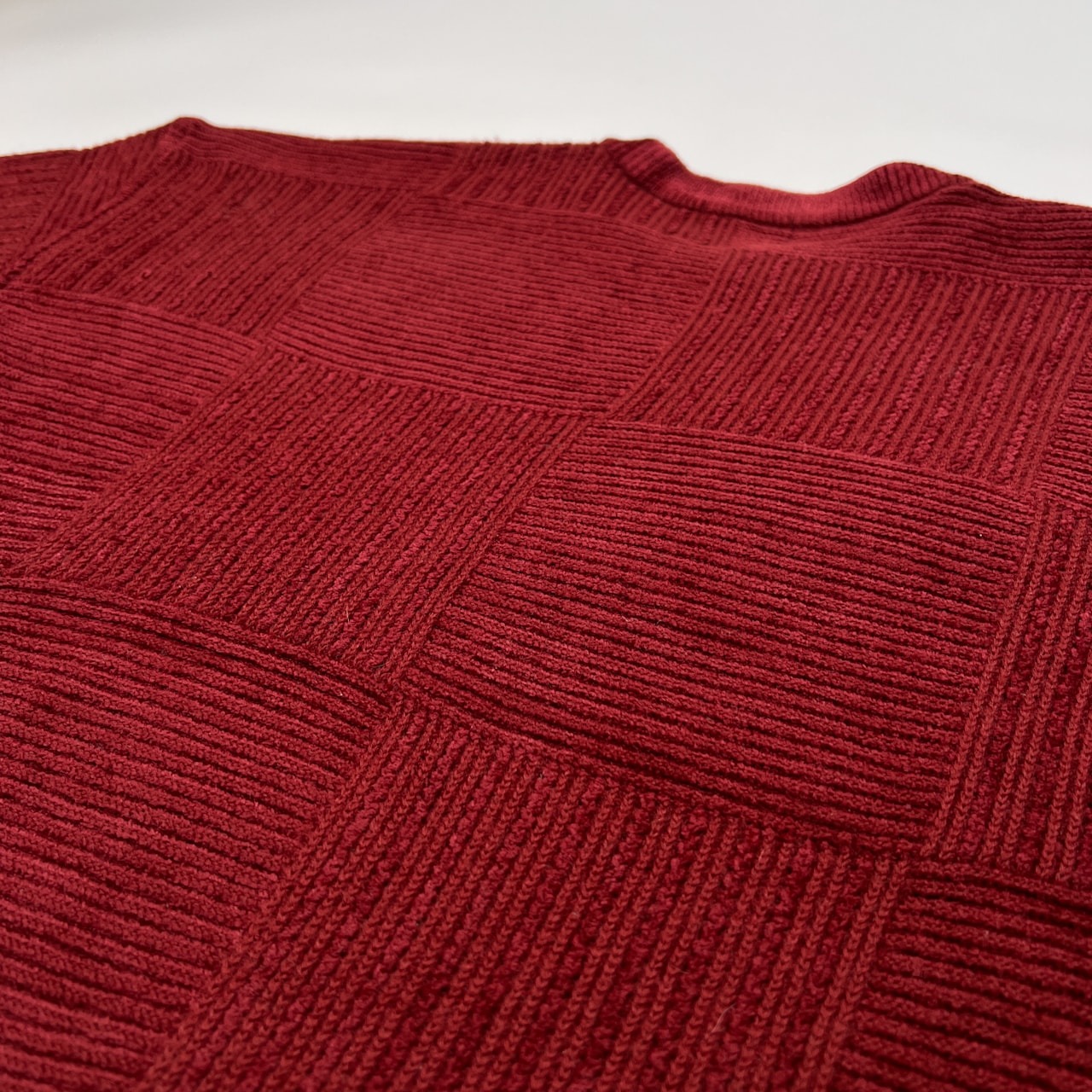 santafe サンタフェ ロゴ刺繍 デザイン ニット トレーナー シャツ サイズ 04 /メンズ/赤系/日本製