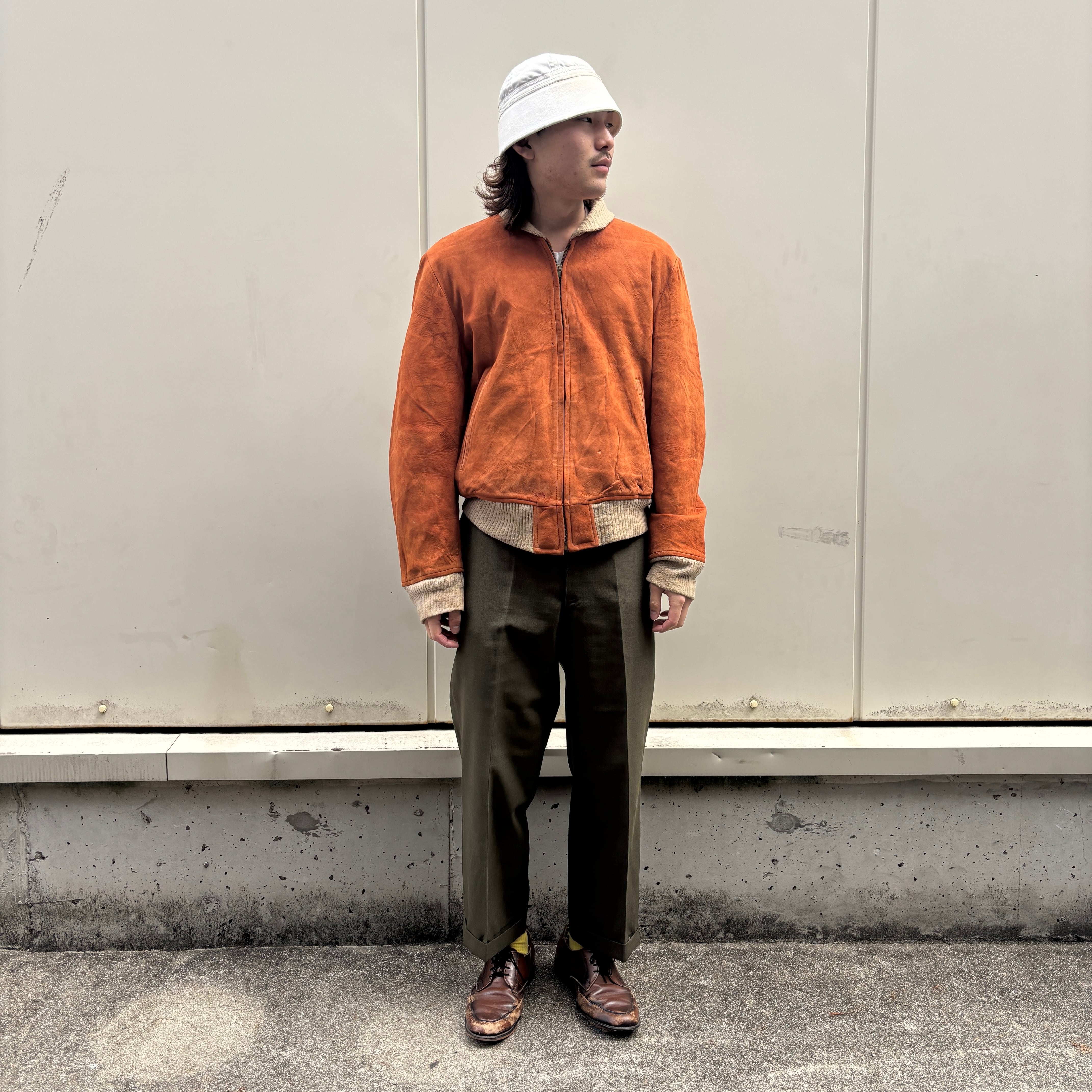 50s USA製 McGregor マクレガー レザー スウェード スポーツジャケット