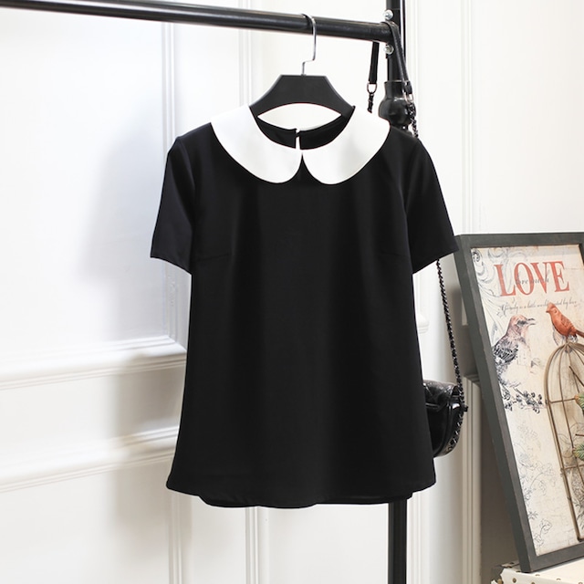 バイカラーシフォンシャツ SU683