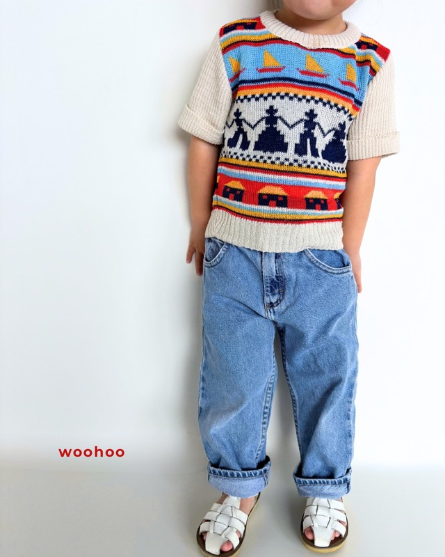 【3T相当・vintage】OshKosh デニムパンツ