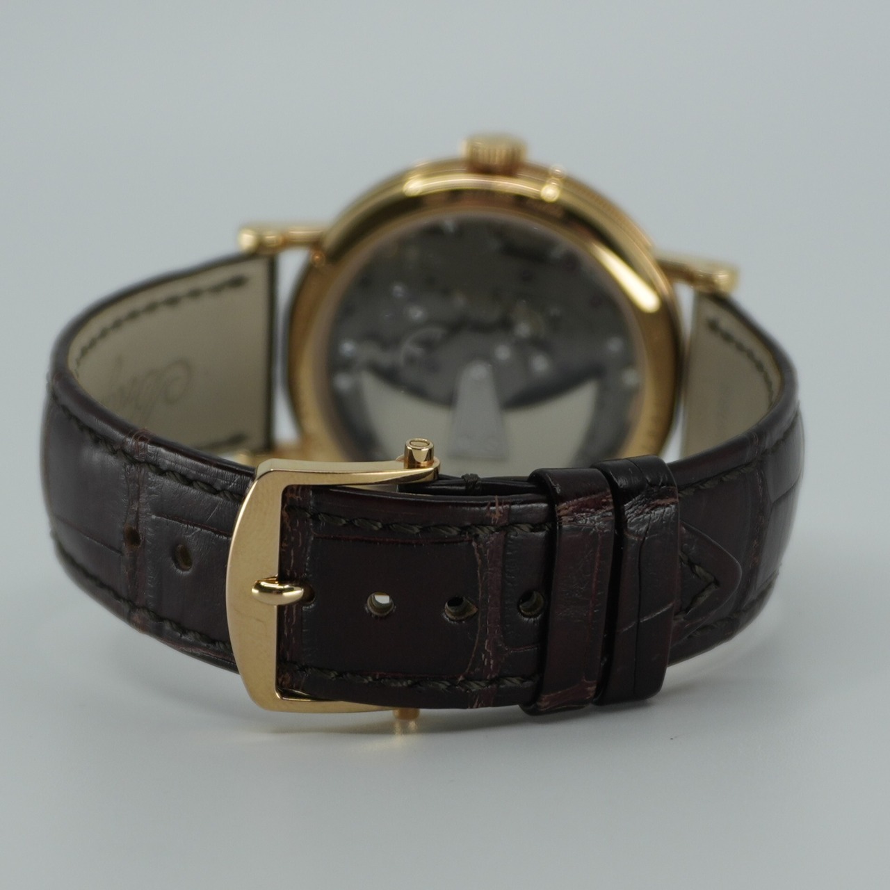 稼働品!BREGUET ブレゲ トラディション オートマティック レトログラード セコンド 7097BR/G1/9WU PG×革 AT シルバー文字盤