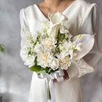白カラー×アンスリュームクラッチブーケ☆ブートニア