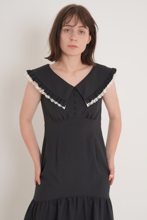 Frill Lace Big Collar Dress
