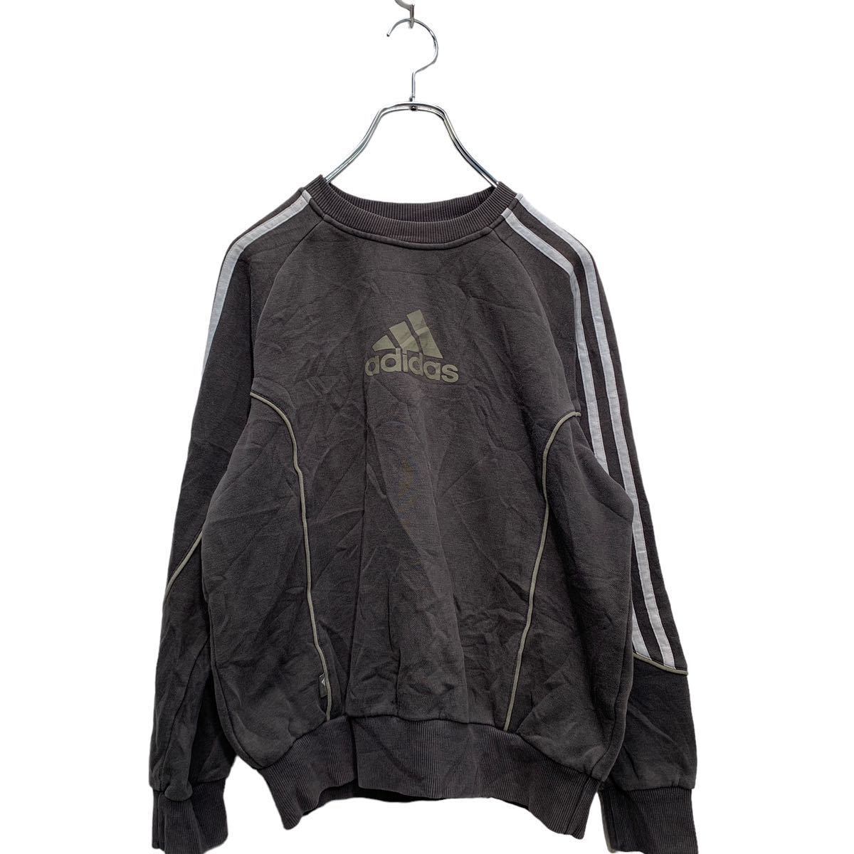 adidas アディダス トレフォイル スウェット グレー 160 プリント 