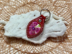 紅型レザーキーホルダー マース（塩）入り